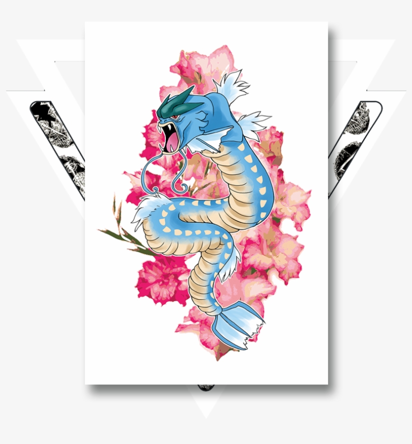 Gyarados Print - 。゚ ฺ Gyarados Tote ゚ฺ。, transparent png download