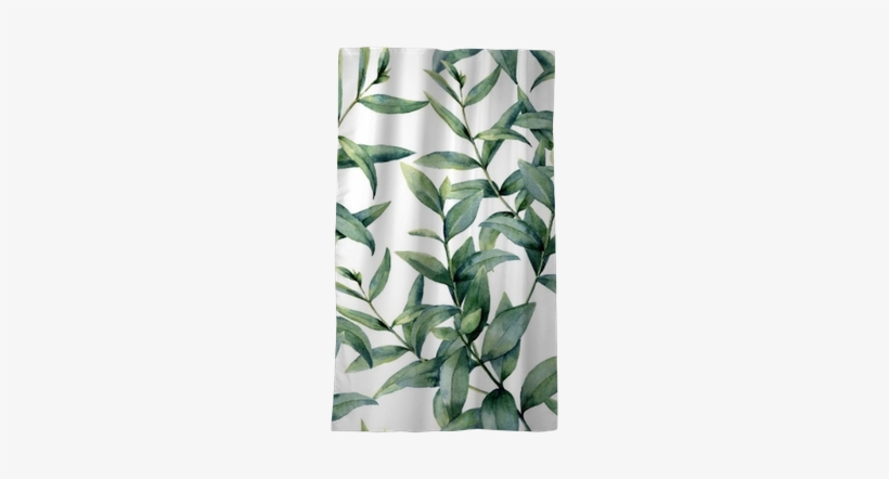 Watercolor Realistic Eucalyptus Pattern - Eucalyptus Pattern, transparent png download