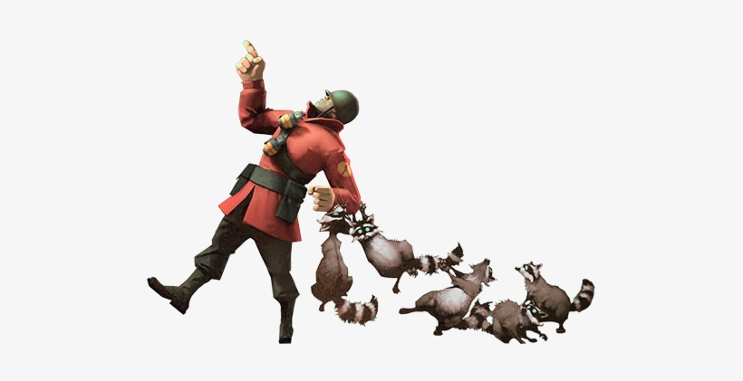 Transparent Soulja Boy With His Raccoons From The Doom-mates - Tf2 Soldier Raccoon, transparent png download