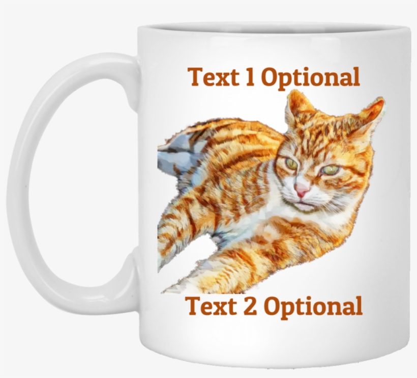 Personalize Your Own Orange Tabby Mug, Cat Coffee Mug - Mug, transparent png download