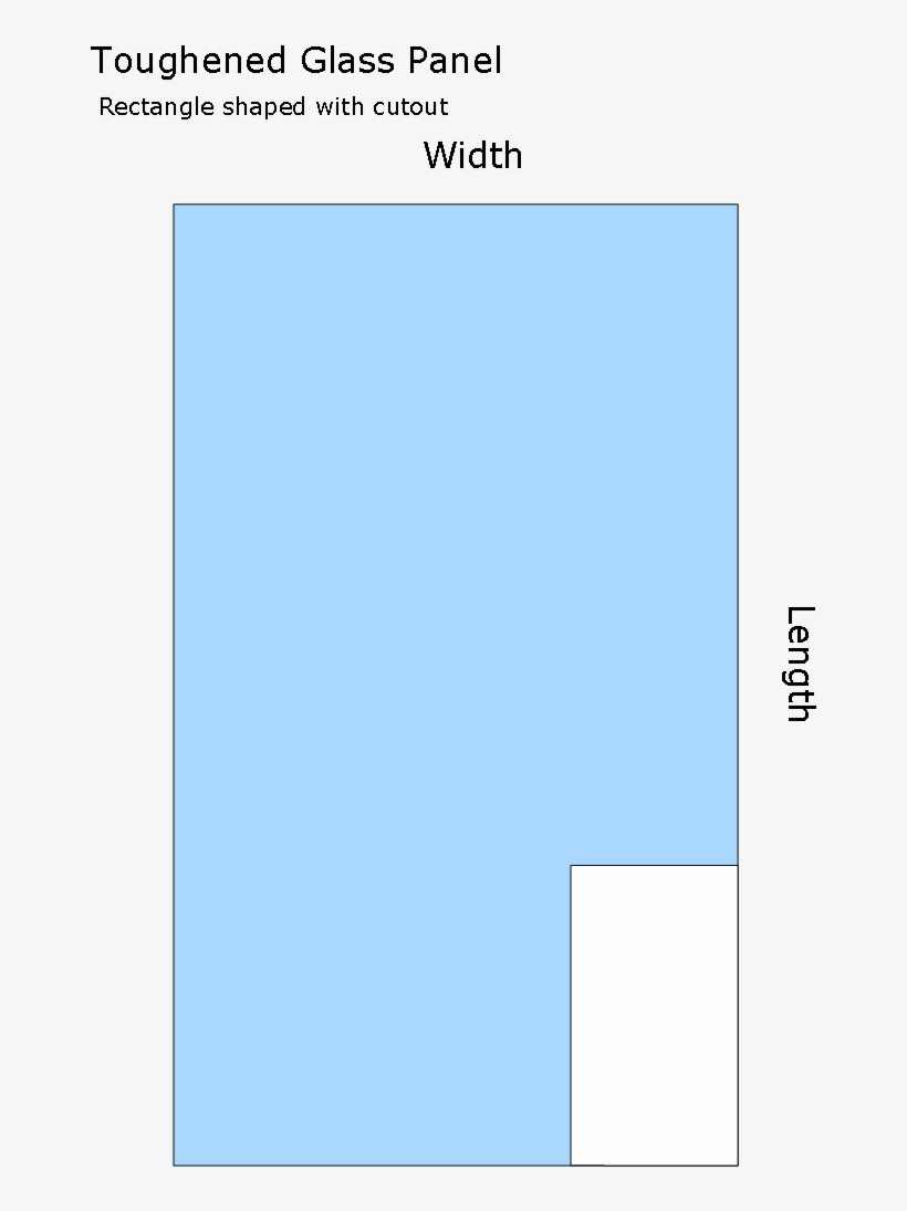 Glass Panel For Shower With Cut-out - Shower, transparent png download