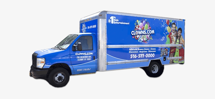 Box Truck Clownsdotcom - Bounce House Box Truck, transparent png download