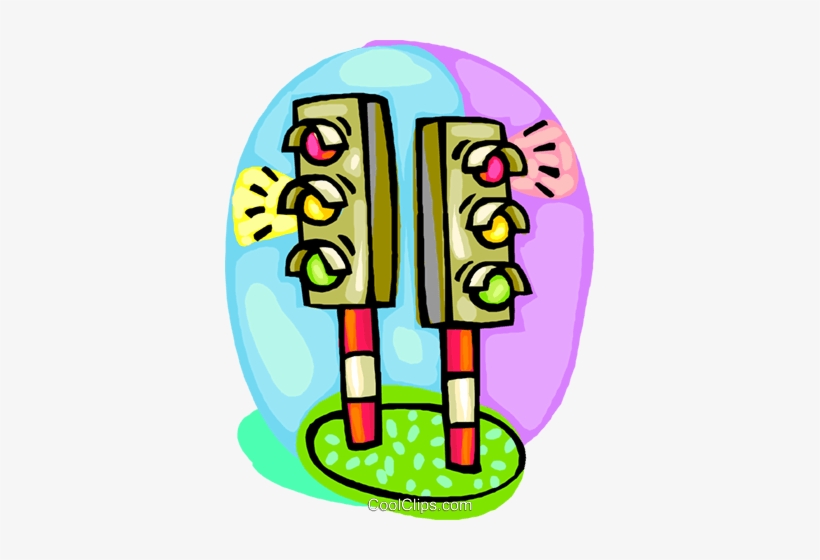 Traffic Lights Royalty Free Vector Clip Art Illustration - Traffic Light, transparent png download