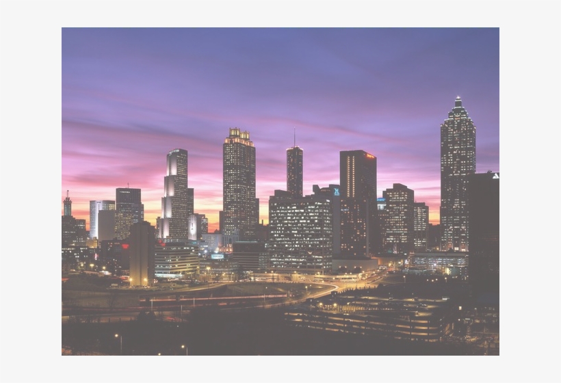 Atlanta Skyline At Sunset Georgia - Atlanta Skyline Gif, transparent png download