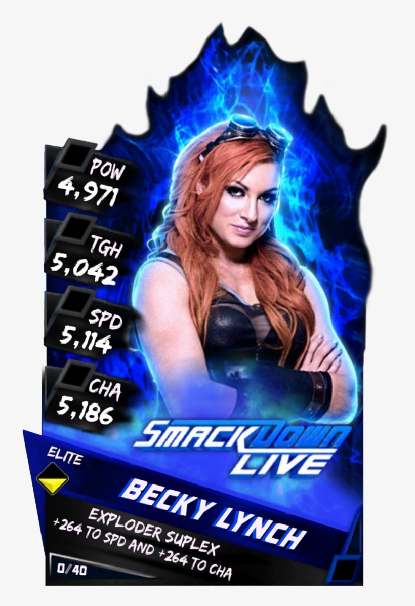 Supercard Beckylynch S3 Elite Smackdown 9594 - Becky Lynch Wwe Supercard, transparent png download