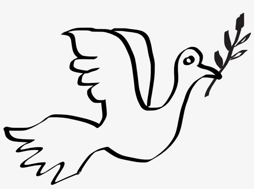 13 Best Photos Of Peace Symbols Dove Clipart - Paloma .png, transparent png download