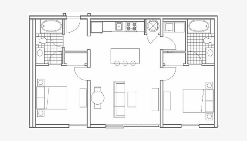 Floor Plansb2 Oliver - 935m Apartments, transparent png download