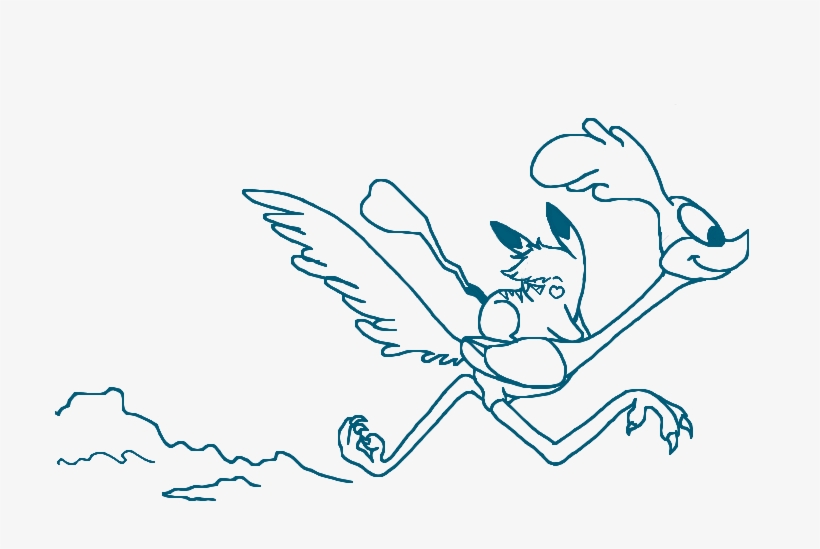Riding The Road Runner - Roadrunner Cartoon Drawings, transparent png download