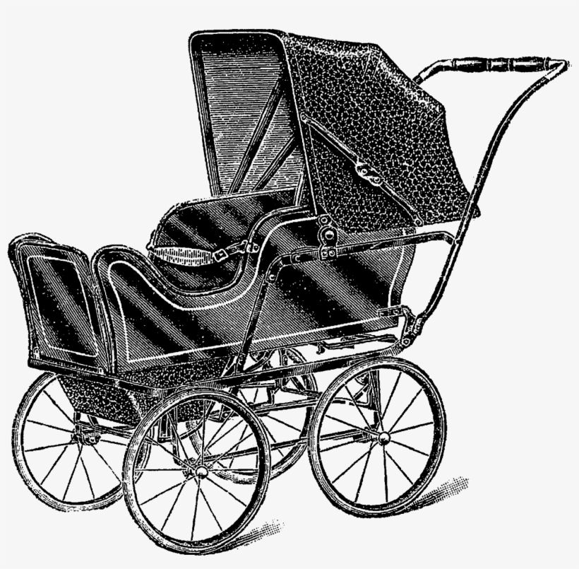 Vintage Baby Carriage Png Download - Vintage Transfer, transparent png download