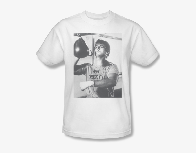 New Officially Licensed Rocky Mens Tee Shirt Featuring - Print: Rocky, 14x11in., transparent png download