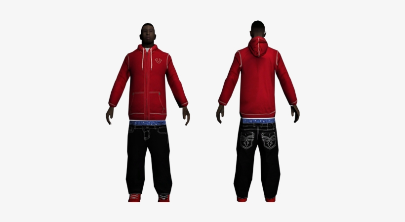 [rel] Red True Religion Hoodie - Standing, transparent png download