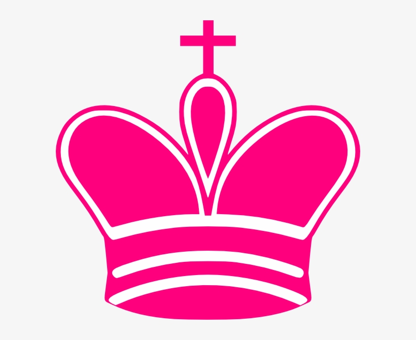 Pink Crown Clip Art At Clker - Chess Pieces Clip Art, transparent png download
