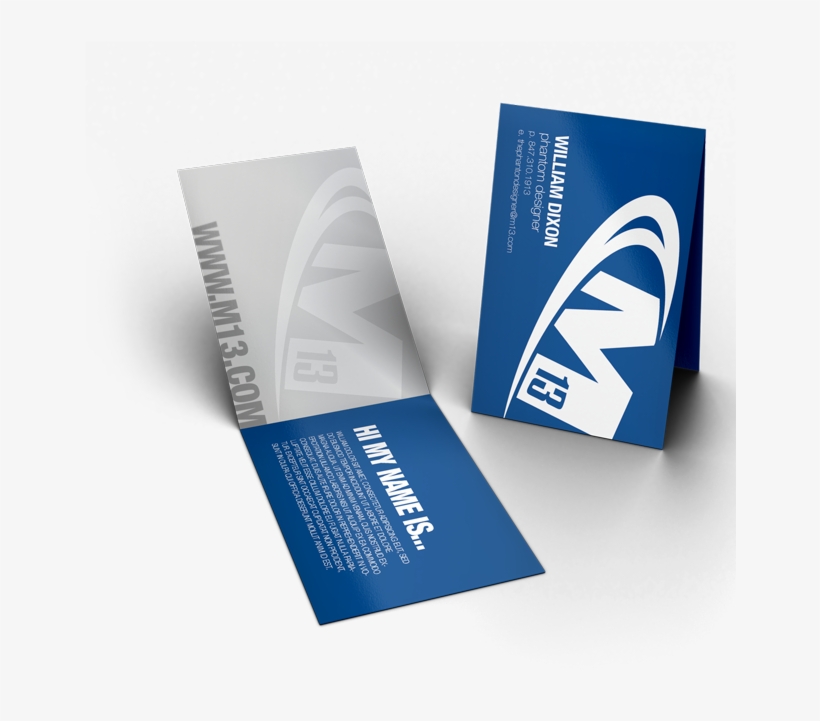 Foldable Business Card - Double Folded Business Card, transparent png download