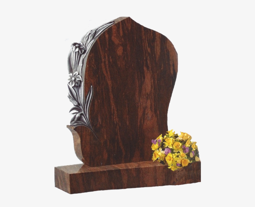 Tear Drop Shape Headstone With Hard Carved Lilies To - Retford Memorials, transparent png download