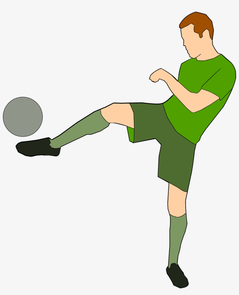 Playing Football Player Free - Pemain Bola Vektor Png, transparent png download