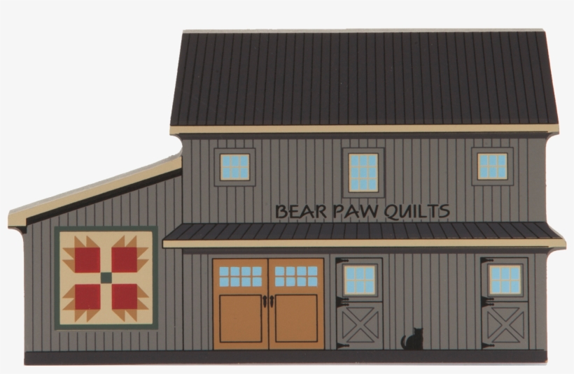 Cat's Meow Village Bear Paws Quilt Barn #13-411 New, transparent png download