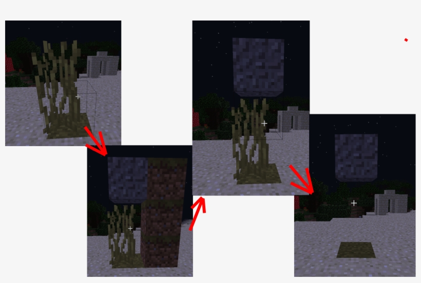 Bonemeal Grass So It Grows 2 High Then Place Blocks - Gravel, transparent png download