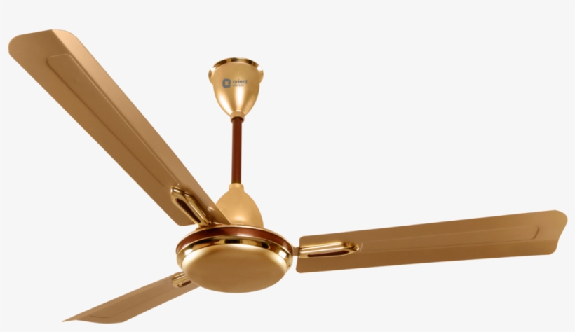 Orient Fan Quasar Ornamental Gold Chocolate 1200 Mm - Orient Quasar Ornamental, transparent png download