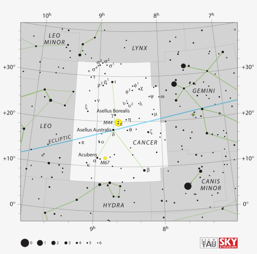 Cancer Constellation Star Map, transparent png download