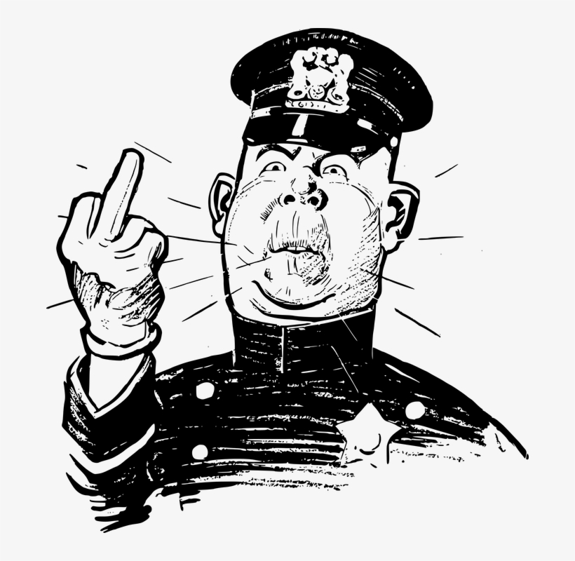 The Ethical Dilemma Of Powerful Technology - Cop Middle Finger, transparent png download