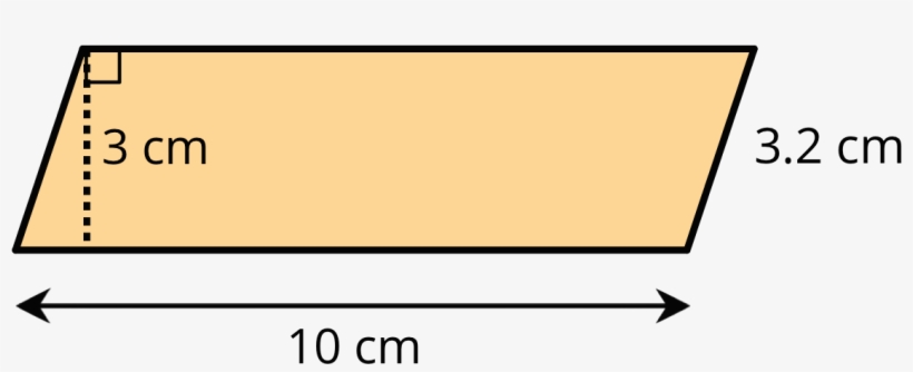 A Parallelogram With One Side Labeled, transparent png download