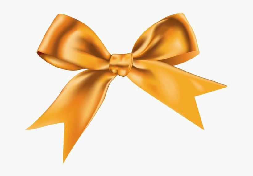 Golden Bow Ribbon Png Picture - Ribbon Vector, transparent png download