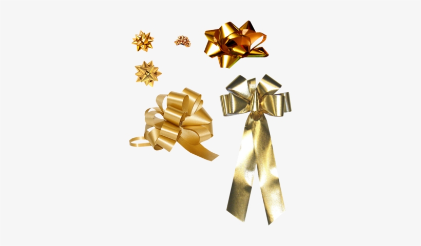 Golden Ribbon Packing Gold Ribbon Bow - Premier Packaging Amz-pf515 25 Count Flora Satin Pull ...