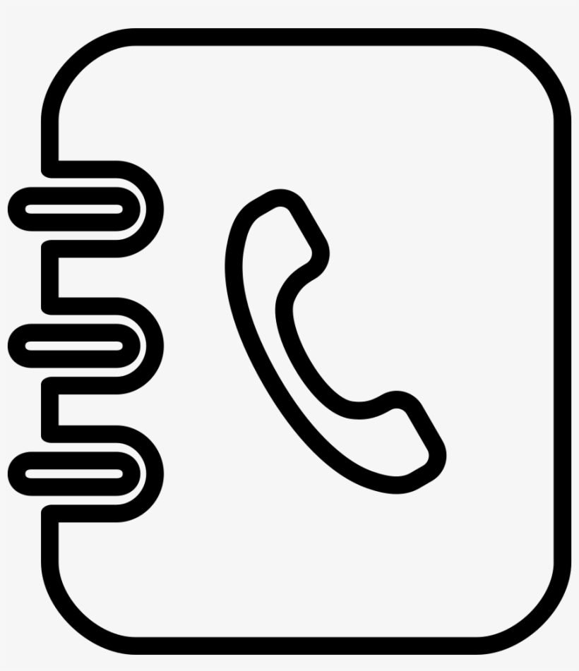 Contacts Book Outline - Symbol Kontakte, transparent png download