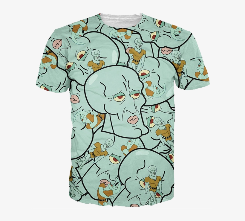 Handsome Squidward Tee - Handsome Squidward Shirt Amazon, transparent png download