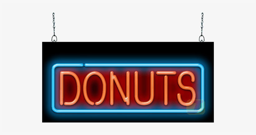 Donuts With Border Neon Sign - Music, transparent png download