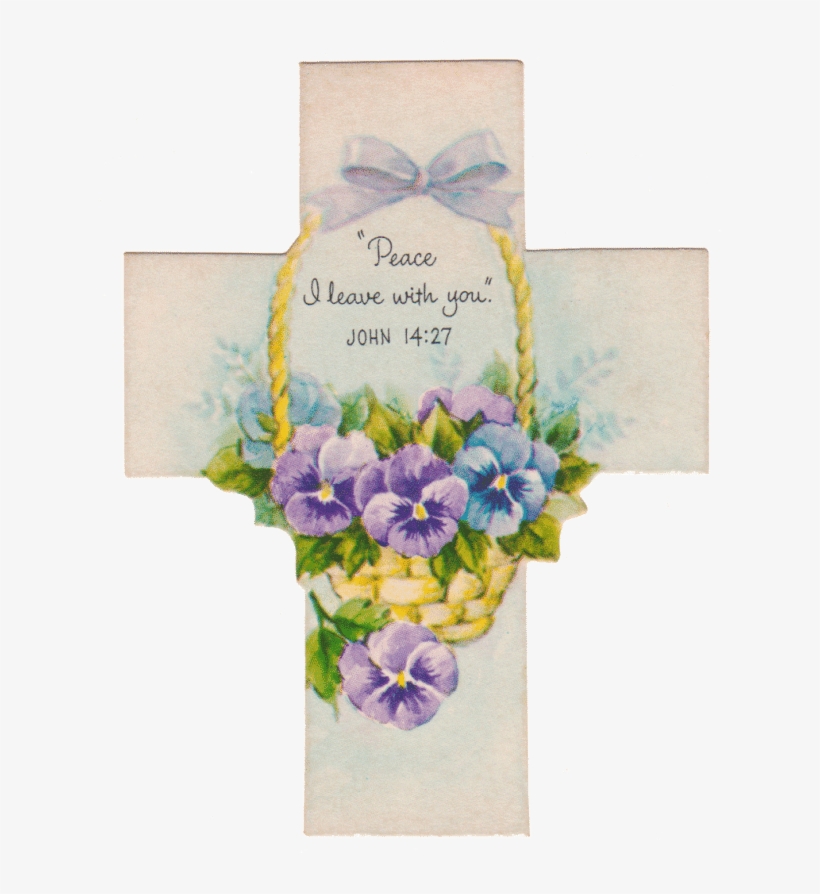 Save To Pinterest - Vintage Easter Postcard Cross, transparent png download