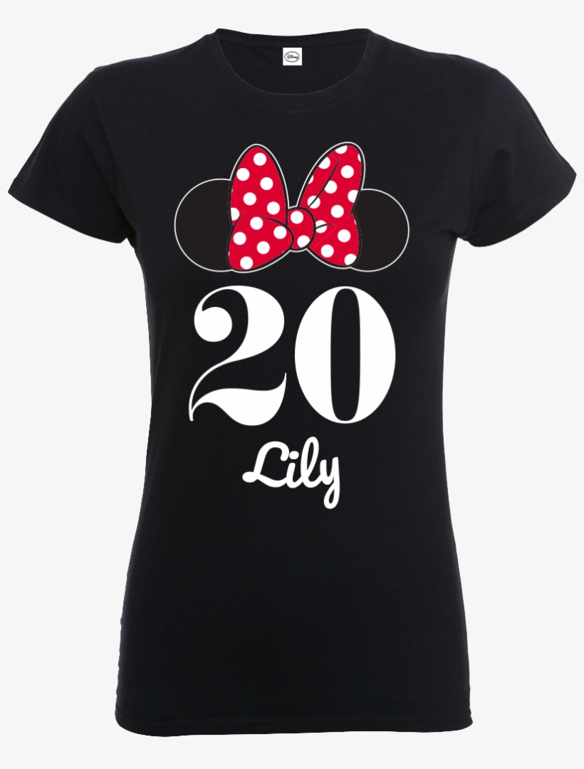 Official Disney Minnie Mouse Bow & Ears Womens Personalised - Maternity Shirts With Triplets, transparent png download
