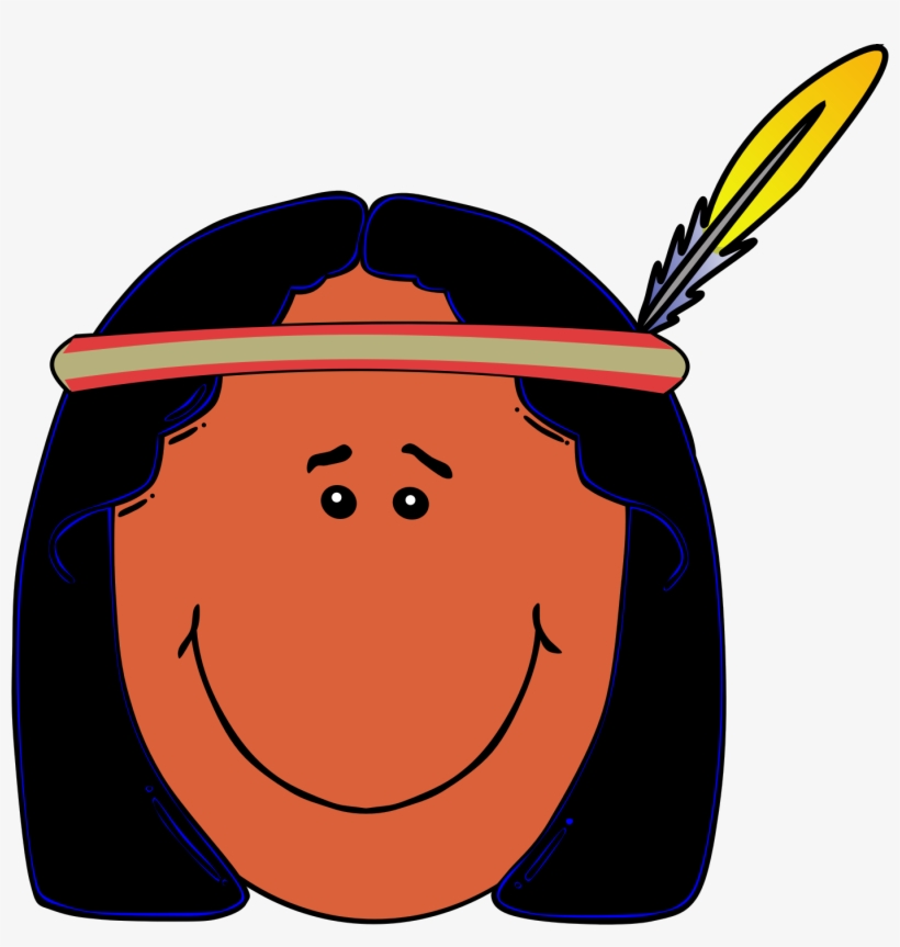Free Native Clipart At Getdrawings Com For - Cartoon Native American Face, transparent png download