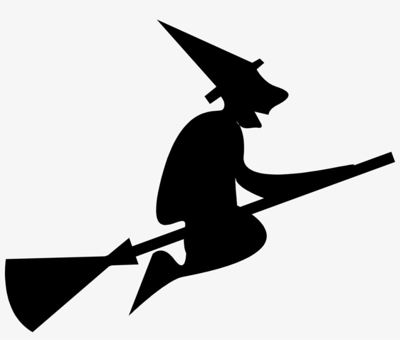 Witch - Silhouette Of Flying Witch, transparent png download