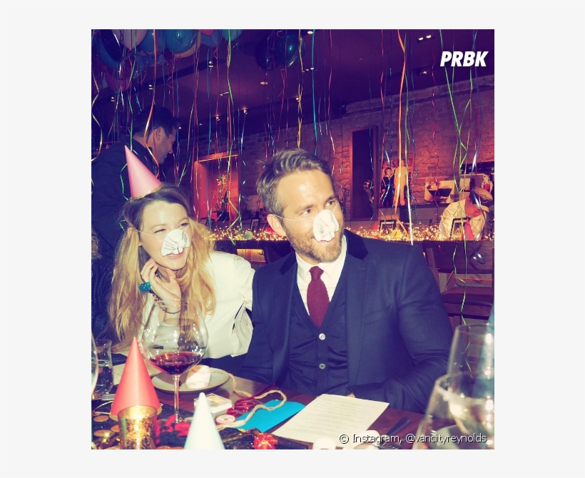 Ryan Reynolds Fête Ses 41 Ans Avec Son Épouse Blake - Blake Lively Ryan Reynolds Party, transparent png download