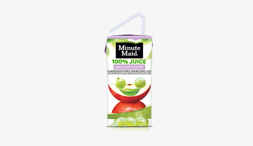 Apple White Grape Juice - Minute Maid 100% Juice, Fruit Punch - 6.75 Fl Oz Carton, transparent png download