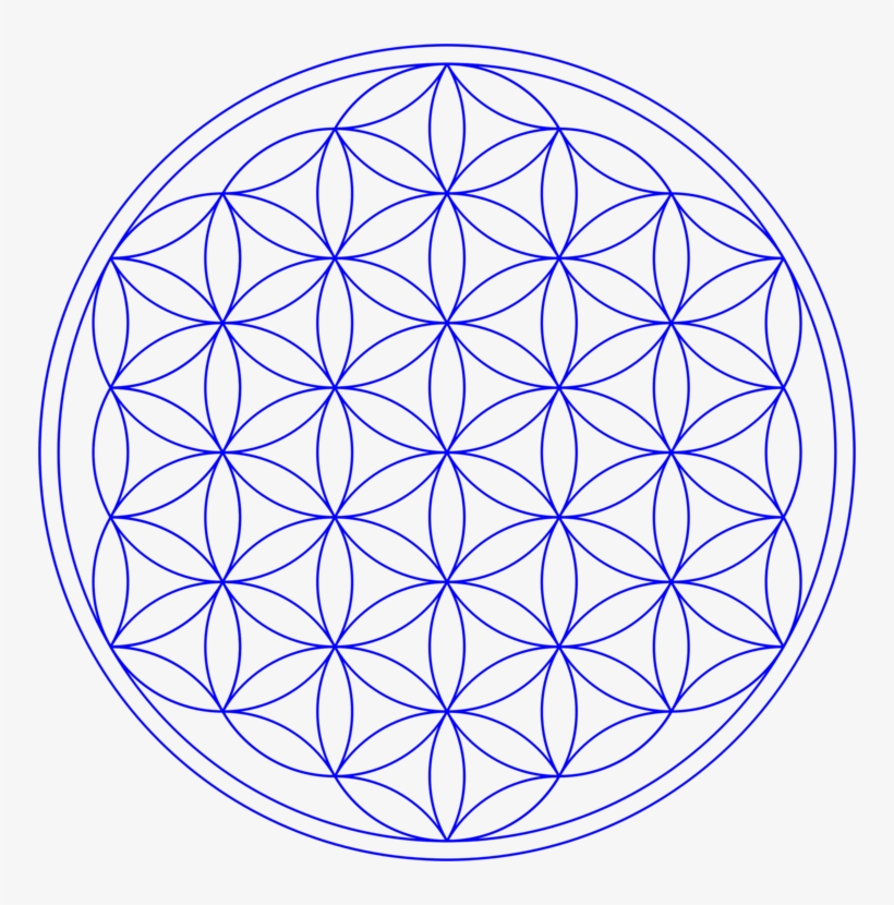 Overlapping Circles Grid Sacred Geometry Metatron's - Flower Of Life Cad, transparent png download