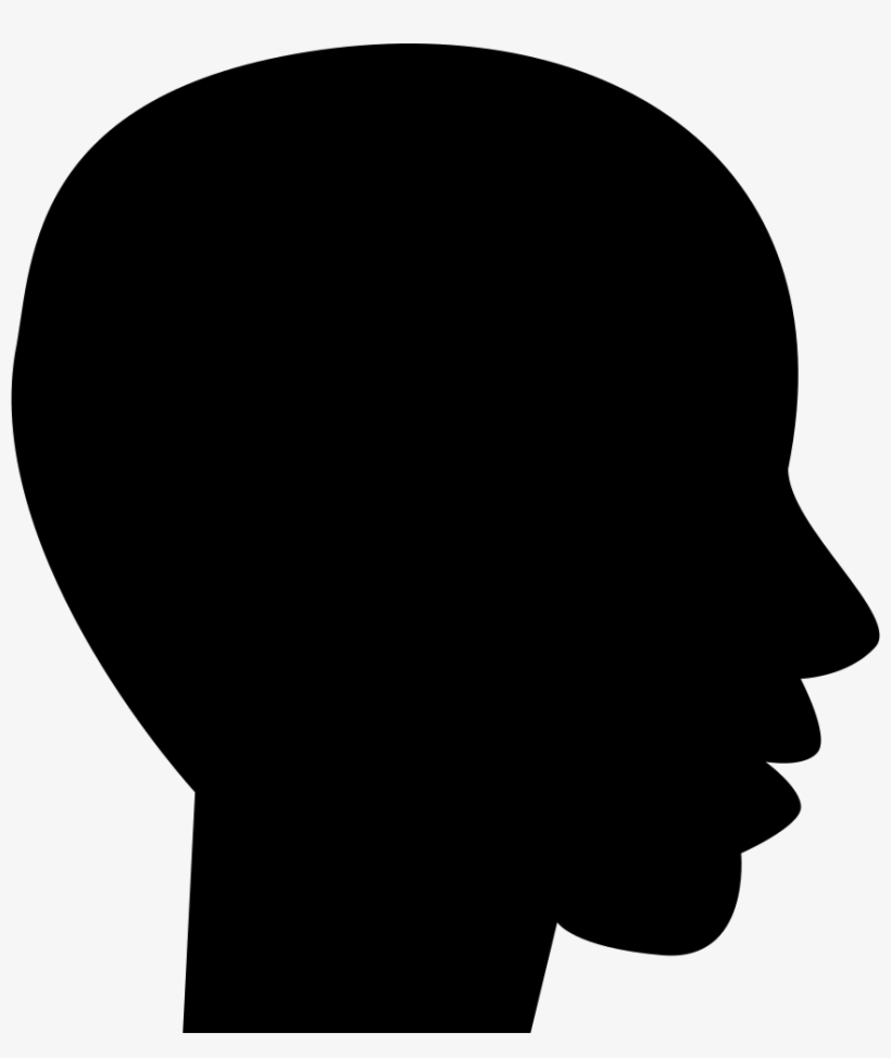 Head Side View Black Silhouette Of Male Bald Shape - Famous People In Silhouette, transparent png download
