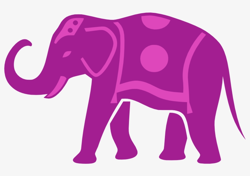 Circus Elephan Purple Animalseelephantcircus - Decorative Elephant Shower Curtain, transparent png download