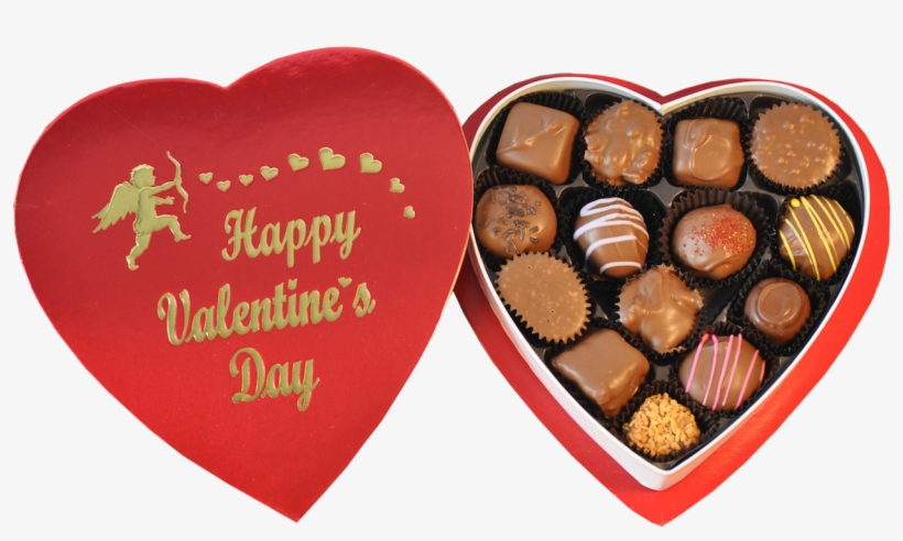 Valentine Heart Box Of Chocolates - Box Of Chocolates Png, transparent png download