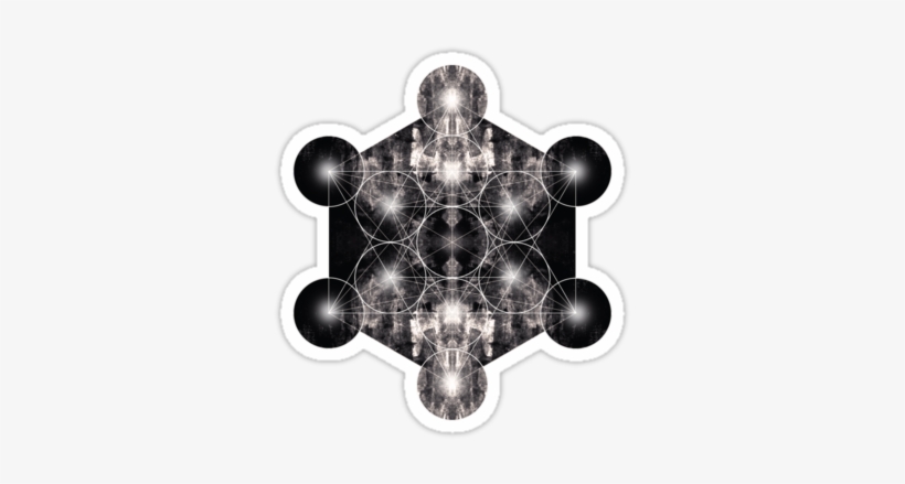 Metatron's Cube Necklace Circle Charm, transparent png download