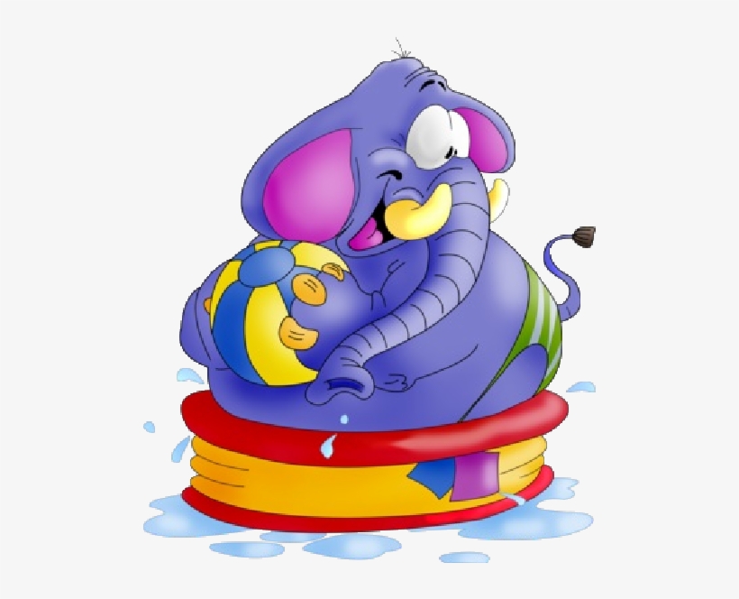 Funny Elephant Having Bath Elephants Pinterest Clip - Clip Art, transparent png download