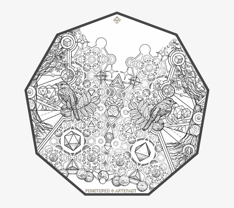 The Geometric Tree Of Life, Frames The Design, The - Doodle, transparent png download