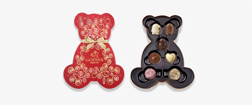 Godiva Holiday Assorted Chocolate Bear Gift Box 7pcs - Godiva Chocolate Box Bear, transparent png download