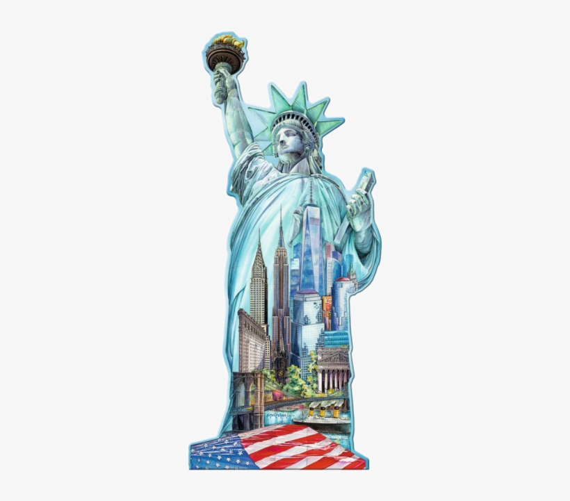 Statue Of Liberty, New York - 1000pc. Statue Of Liberty Shaped Puzzle, transparent png download