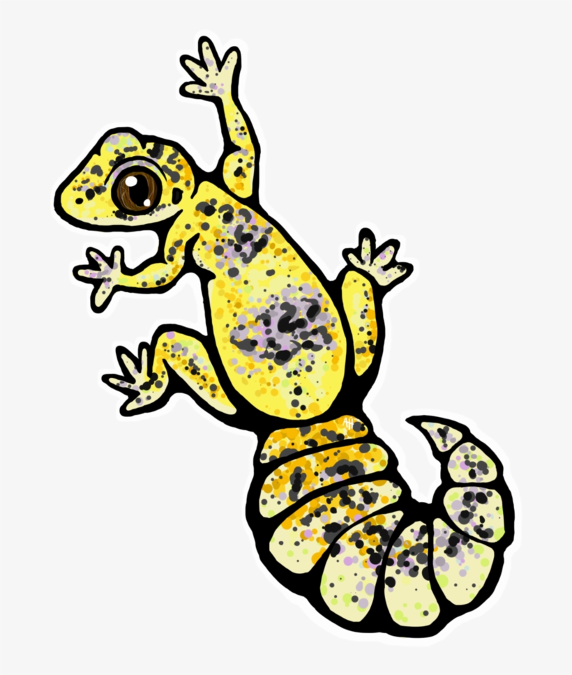 High Yellow Leopard Gecko Stickers By Sc - Leopard Gecko Clipart, transparent png download