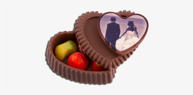 3d Chocolate Heart Box - Chocolate, transparent png download