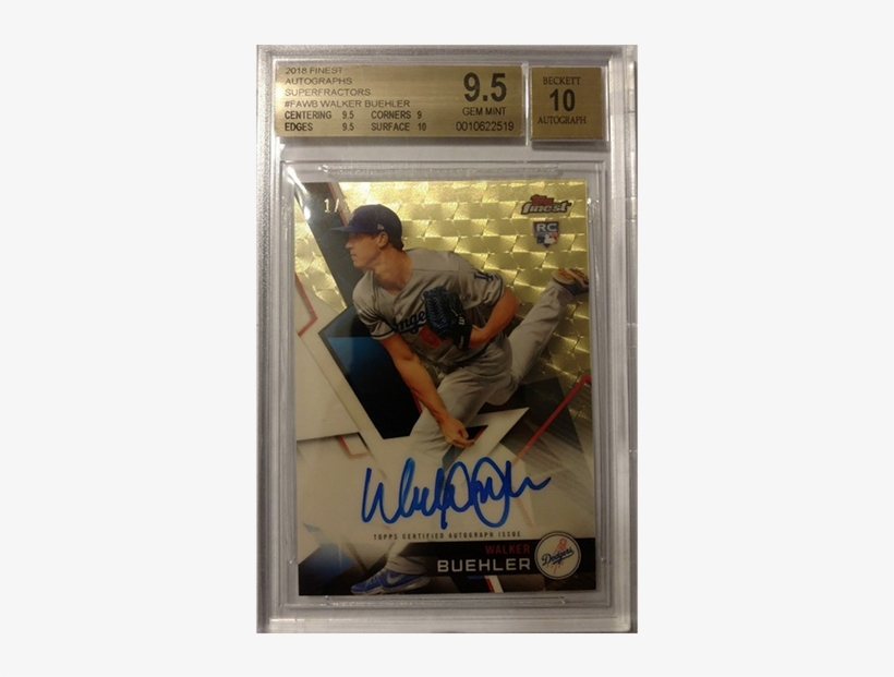 La Dodgers Rookie Pitcher Walker Buehler Superfractor - Poster, transparent png download