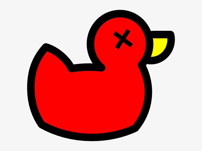 Rubber Duck Silhouette Clip Art 1 Mhnrvz Clipart - Red Duck Clipart, transparent png download