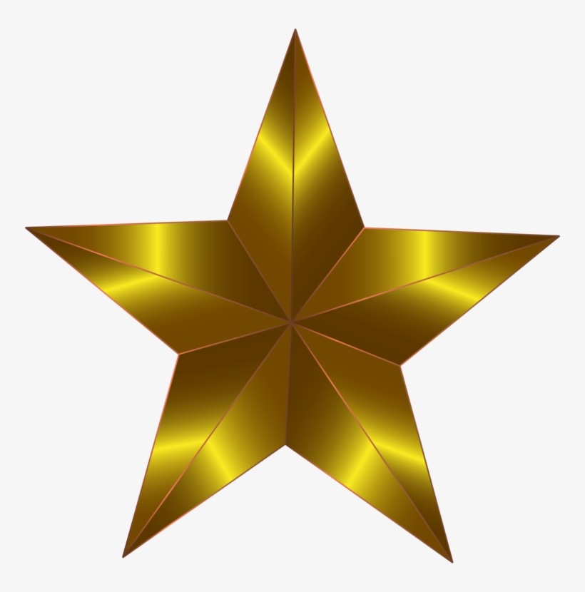 Christmas Graphics Star Gold Computer Icons - Gold Star Clipart Png, transparent png download